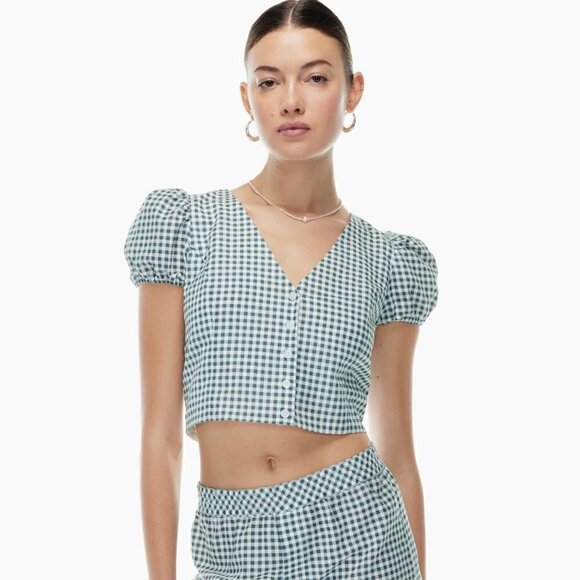 Aritzia Sunday Best Babbs Blouse Button-up Blouse‎ Large NWT - Picture 8 of 8